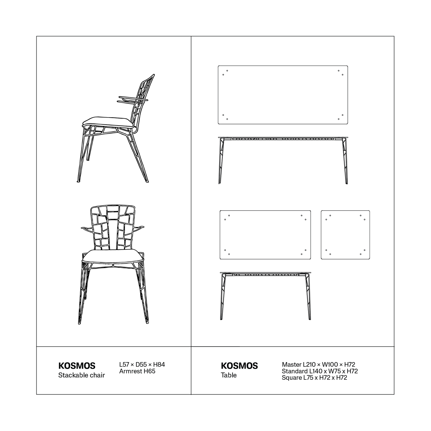 KOSMOS – Stackable chair